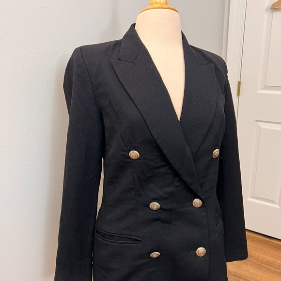 Vintage Pendleton Double Breasted Blazer Jacket 100% Virgin Wool Black Sz 4 - Picture 10 of 10